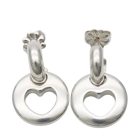 TIFFANY Jewelry - Tiffany & Co. Pierced Heart Sterling Silver 925 Open Swing Earrings for Women